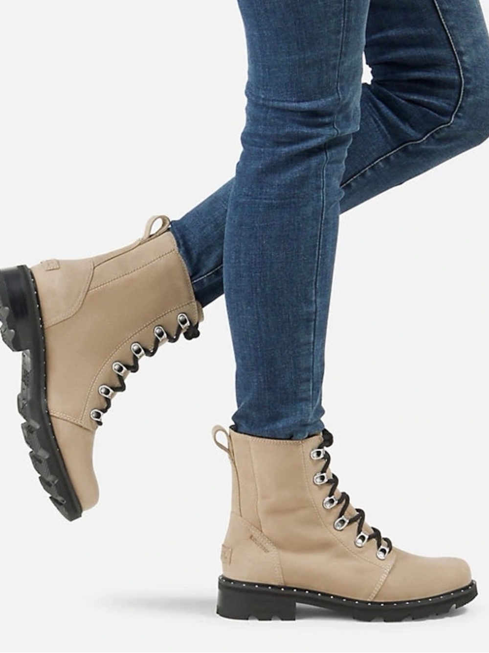 SOREL • Lennox Lace Waterproof Boot nubuck leather lace up hiking Sandy Tan
